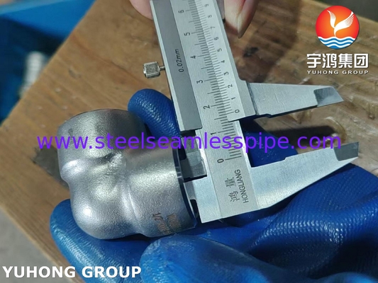 ASTM A182 F53 S32750 Thiết bị thép không gỉ siêu kép 90Deg Cổ tay B16.11 Ứng dụng hóa học