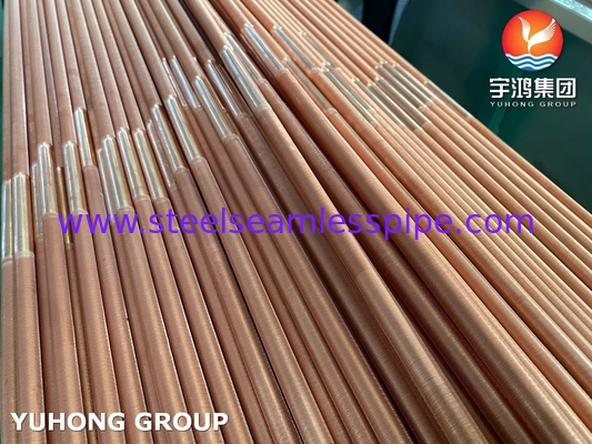 Ống đồng niken B111 C70600-O61 Ống vây xoắn cho bộ làm mát không khí chiller