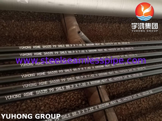 ASTM A335 P9 ống thép hợp kim Ferritic cho nhiệt độ cao 88.9MM X 7.62MM
