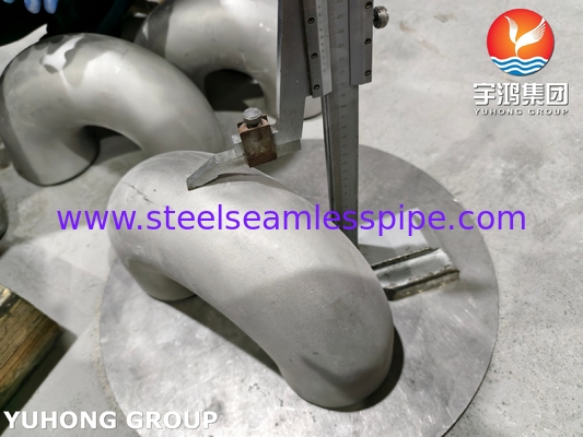 ASTM A403 / ASME SA403 WP321H Phụng thép không gỉ không may 180 ° Cúp tay B16.9