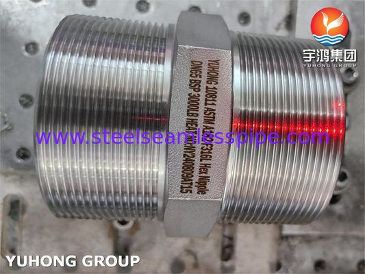Rèn ép áp suất ASTM A182 F316L BSP Union Hex Nipple