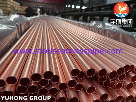 ASTM B111 / ASME SB111 C12200 ống đồng cho máy trao đổi nhiệt máy ngưng tụ