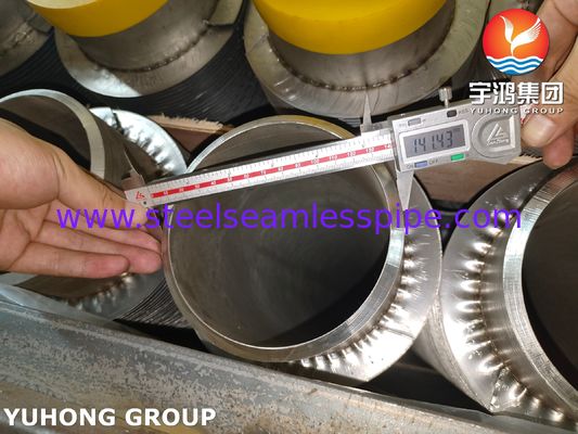 ASTM A376 TP347H Solid Spiral High Frequency weld HFW Fin Tube Với 11Cr
