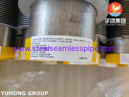 Solid Fin Tube ASTM A335 P9 Fin Material CS Máy phát hơi phục hồi nhiệt