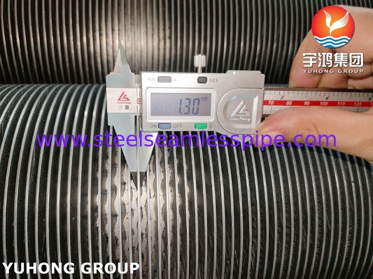 ASTM A376 TP347H Solid Spiral High Frequency weld HFW Fin Tube Với 11Cr