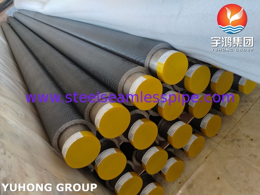 ASTM A376 TP347H Solid Spiral High Frequency weld HFW Fin Tube Với 11Cr