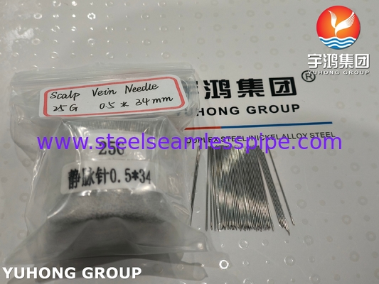 Ống kim tiêm tĩnh mạch bằng thép không gỉ 25G dùng cho tiêm tĩnh mạch da đầu ISO7864 SUS304