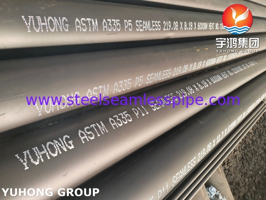 Ống thép hợp kim ferit A335 P11 liền mạch, hoàn thiện nóng và khả năng hàn tốt, dùng cho đường ống hơi và nồi hơi