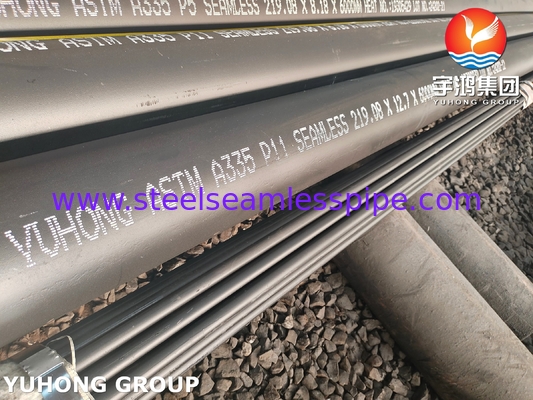 Ống thép hợp kim ferit A335 P11 liền mạch, hoàn thiện nóng và khả năng hàn tốt, dùng cho đường ống hơi và nồi hơi