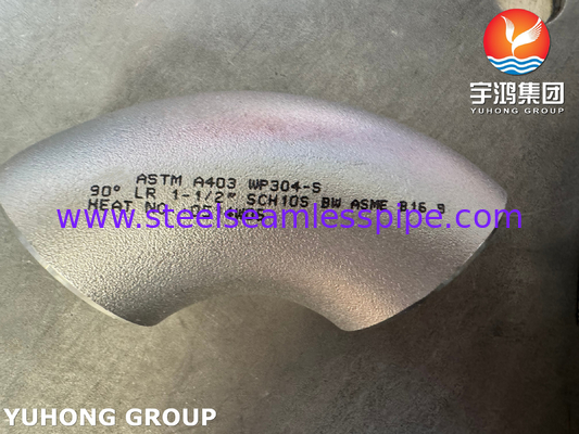 ASTM A403 WP304 Thép không gỉ 90 ° Cúp Cúp B16.9