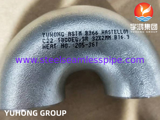 Nhà cung cấp cút nối ống ASTM B366 C22 Phụ kiện hợp kim niken chống ăn mòn