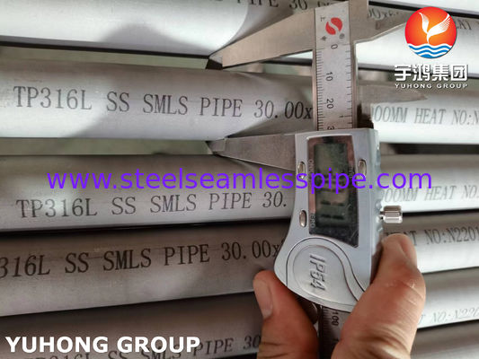 ASTM A312 TP316L ống thép không gỉ không may với Eddy hiện tại kiểm tra thủy tĩnh và siêu âm cho các ứng dụng hóa dầu