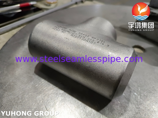 Tê đều thép không gỉ WP316L áp suất cao, phù hợp ASTM A403, phụ kiện hàn đối đầu