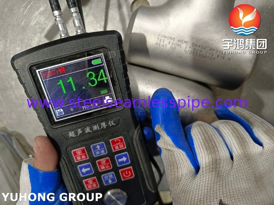 Tê đều thép không gỉ WP316L áp suất cao, phù hợp ASTM A403, phụ kiện hàn đối đầu