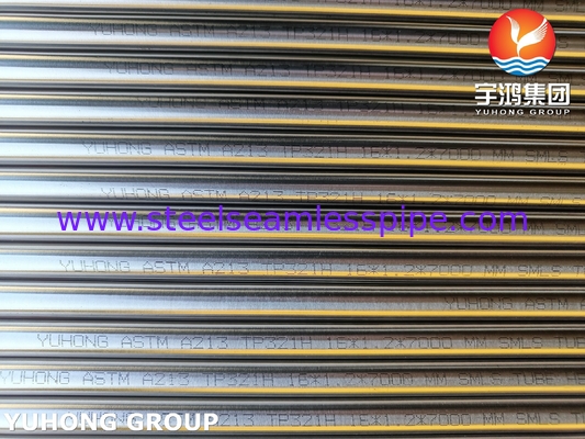 ASTM A213 TP321H S32109 ống trao đổi nhiệt bằng thép không gỉ Đèn sáng