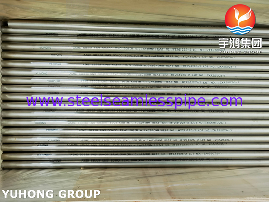 ASME SB338 UNS R50400 ống titan liền mạch cho máy ngưng tụ và máy trao đổi nhiệt