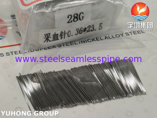 Kim máu bằng thép không gỉ SUS304 28G 23.5MM để lấy mẫu máu, Đầu nhọn tam giác