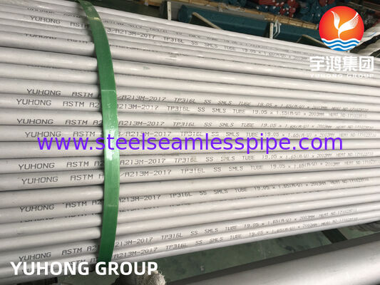 ASME SA213 TP316L / UNS S31603 / 1.4404 Stainless Steel Seamless Heat Exchanger Tube