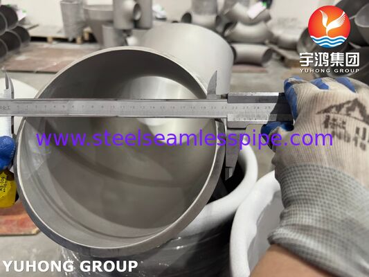 ASTM B366 WPHC276 / UNS N10276 BW Phụ kiện ống Hastelloy C276 Cúp tay 45 độ 90 độ