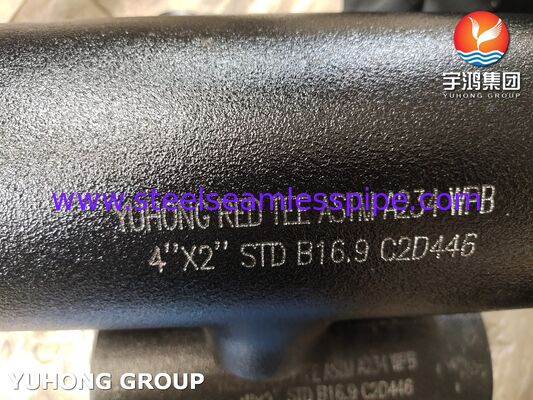 Cút nối thép carbon ASTM A234 WPB, chữ T thu nhỏ, hàn giáp mối