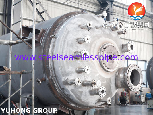 Bình phản ứng có vỏ bọc được chứng nhận ASME U Stamp bằng Thép Carbon SA516 Gr.70 với bộ khuấy để trộn