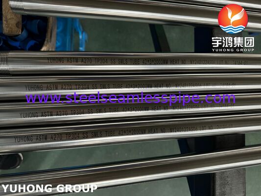 ASTM A270 TP304 3A ống vệ sinh thép không gỉ cho nhà máy đồ uống, cuối dây NPT
