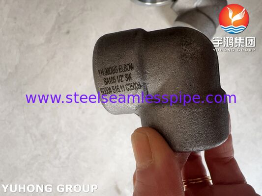 A105 Socket-Weld (SW) Elbow Carbon thép rèn phù hợp, dây xích / kết nối NPT ASME B16.11