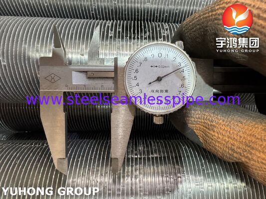 Bụi có vây ép - Cơ sở thép carbon ASTM A179 / nhôm 1060 vây cho máy trao đổi nhiệt