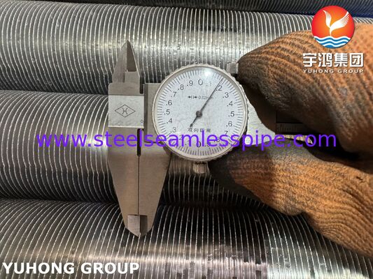 Bụi có vây ép - Cơ sở thép carbon ASTM A179 / nhôm 1060 vây cho máy trao đổi nhiệt