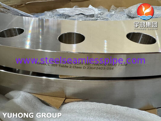 ASTM A240 F904L Slip On Flat Face Flange AWWA C207 Bảng 2 lớp D đáp ứng các tiêu chuẩn nước của Hoa Kỳ