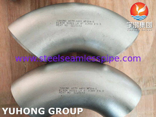 ASTM A403 WP304-S Cút liền 90 độ LR cho lĩnh vực công nghiệp