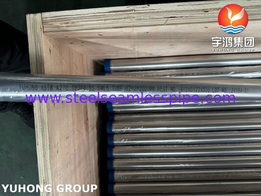 Ống liền mạch thép không gỉ ASTM A270 3A TP304 BA vệ sinh cho ngành công nghiệp đường