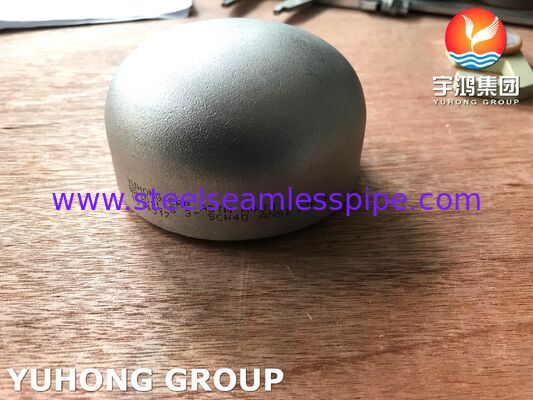 A403 WP304L-S Cap, B16.9 Thép không gỉ carbon thấp Butt Weld Fitting For Hydraulic Engineering