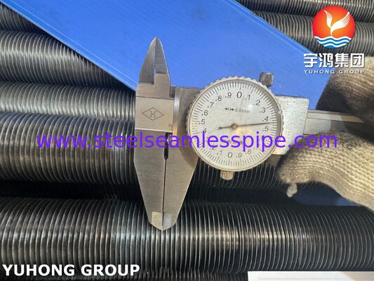 AL1060 Aluminium L-Foot Wound Fin Tube trên đường ống cơ sở ASTM A179