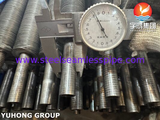 AL1060 Aluminium L-Foot Wound Fin Tube trên đường ống cơ sở ASTM A179