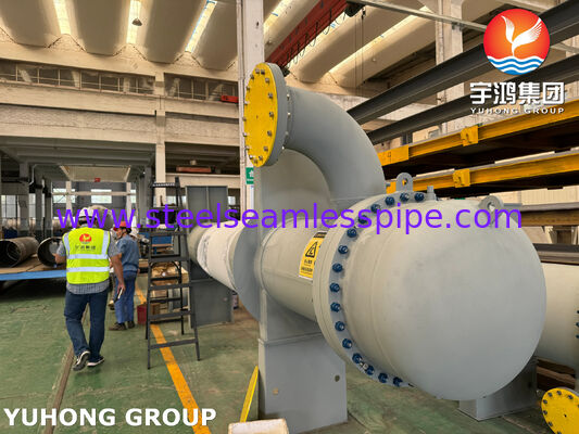 Shell & Tube Heat Exchanger ️ Nitrogen đầy, chống ăn mòn, với nhãn an toàn cho bề mặt nóng & ngạt