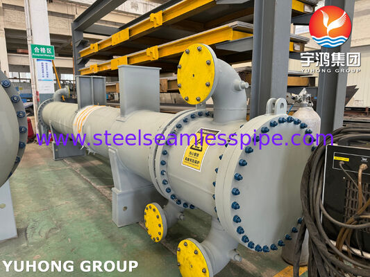 Shell & Tube Heat Exchanger ️ Nitrogen đầy, chống ăn mòn, với nhãn an toàn cho bề mặt nóng & ngạt