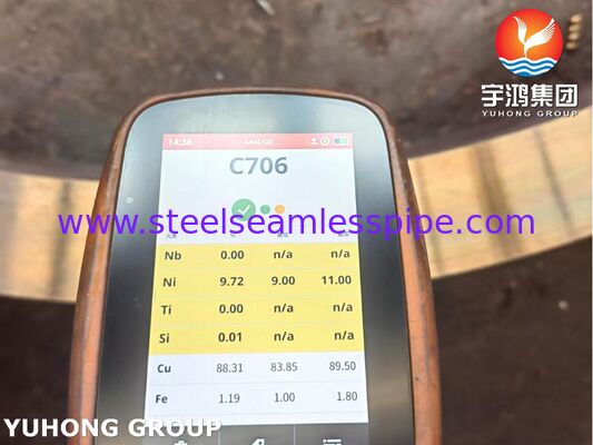 Vòng hợp kim đồng cỡ đồng-nickel công nghiệp SB171 C70600 (90Cu/10Ni), đúc được sử dụng trong các hệ thống nước biển và nước biển