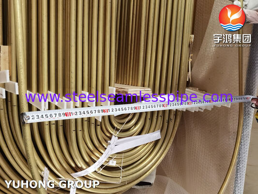ASME SB111 C68700 Arsenic Aluminum Brass U Bend Seamless Tube With Impingement Attack (Bụi không may uốn cong với sự tấn công ngắt)