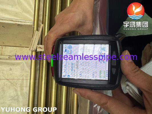 Vàng đồng hợp kim ống trao đổi nhiệt liền mạch ống ASTM B111 C44300 Arsenical Admiralty đồng
