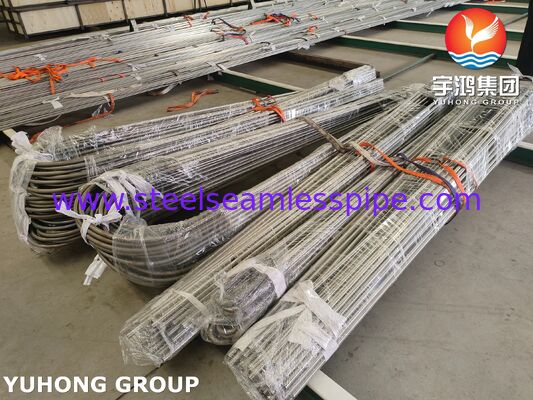 Rụng trao đổi nhiệt thép không gỉ không may ASME SA213 TP321 Rụng U Bend Bright Annealed