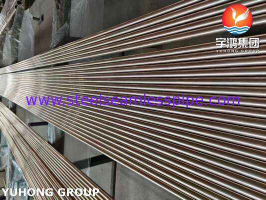 Ống hợp kim đồng Admiraty Tube ASME SB111 C70600 O61 SMLS 19.05X1.65X8000MM Bộ trao đổi nhiệt Ứng dụng thiết bị nước biển