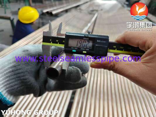 Ống hợp kim đồng Admiraty Tube ASME SB111 C70600 O61 SMLS 19.05X1.65X8000MM Bộ trao đổi nhiệt Ứng dụng thiết bị nước biển