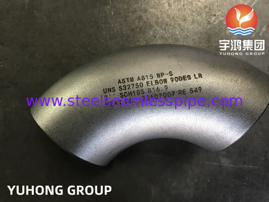 ASTM A815 UNS S32750 WP-S khuỷu tay, ống thép không gỉ képlex B16.9