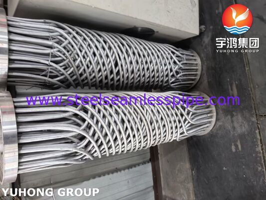 Thép không gỉ ống xoắn ốc vết ASME SA213 TP304/316L Bộ trao đổi nhiệt hiệu quả cao cho các ứng dụng Cryogenic & hóa học