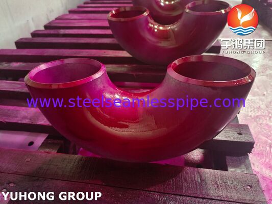 ASTM A234 WP22 CL1 / CL3 Hợp kim thép nối mông Khuỷu tay 180 độ sơn đen