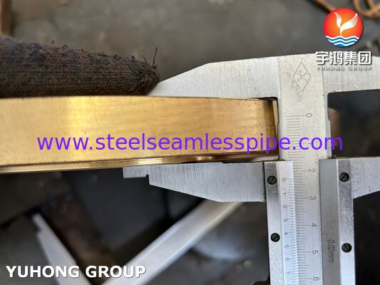 ASTM B171 C46400 Bảng ống đồng hải quân cho nước biển và máy làm mát biển - Cấu thể trao đổi nhiệt hợp kim đồng đồng được chế biến chính xác