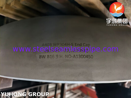ASME SA403 / ASTM A403 WP304H Nắp cuối ASME B16.9 Phụ kiện ống mông bằng thép không gỉ