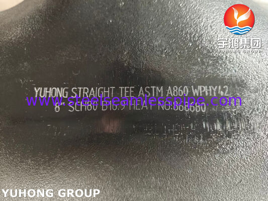 ASTM A860 WPHY 42 Thép Carbon Tee thẳng ASME B16.9 Thép Buttweld ống kết hợp