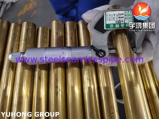 Vàng hợp kim ống liền mạch ASTM B111 C44300 C70600 C71500 C68700 C71640 Máy làm mát không khí Máy tản nhiệt Máy ngưng tụ Ứng dụng
